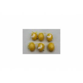 Autronic Vajíčka plastová žlutá, sada 6 kusů VEL5047-YEL