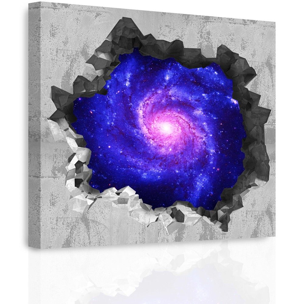 3D obraz galaxie + háčky, hřebíčky, čistící hadřík ZDARMA Velikost (šířka x výška): 80x80 cm - S-obrazy.cz