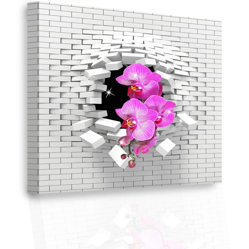 3D obraz orchidej Velikost (šířka x výška): 80x80 cm - S-obrazy.cz