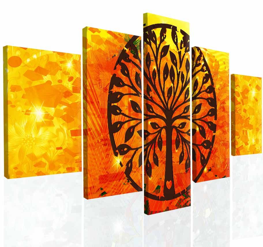 Obraz Abstraktní strom Orange Velikost (šířka x výška): 150x80 cm - S-obrazy.cz