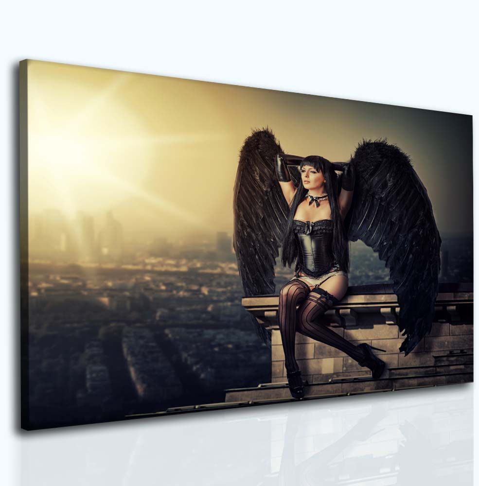 Obraz Černý anděl Velikost (šířka x výška): 50x40 cm - S-obrazy.cz