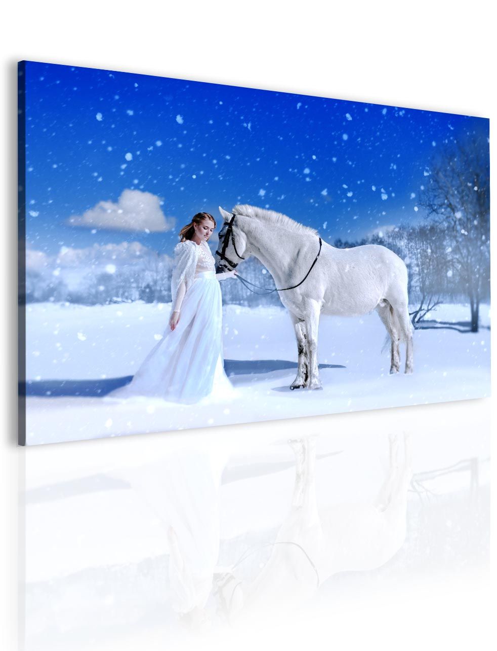 Obraz dívka a kůň Velikost (šířka x výška): 120x80 cm - S-obrazy.cz