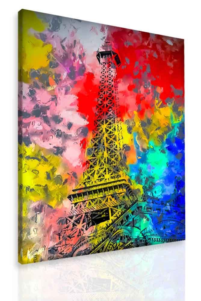 Obraz Eiffelova věž v barvách Velikost (šířka x výška): 80x120 cm - S-obrazy.cz