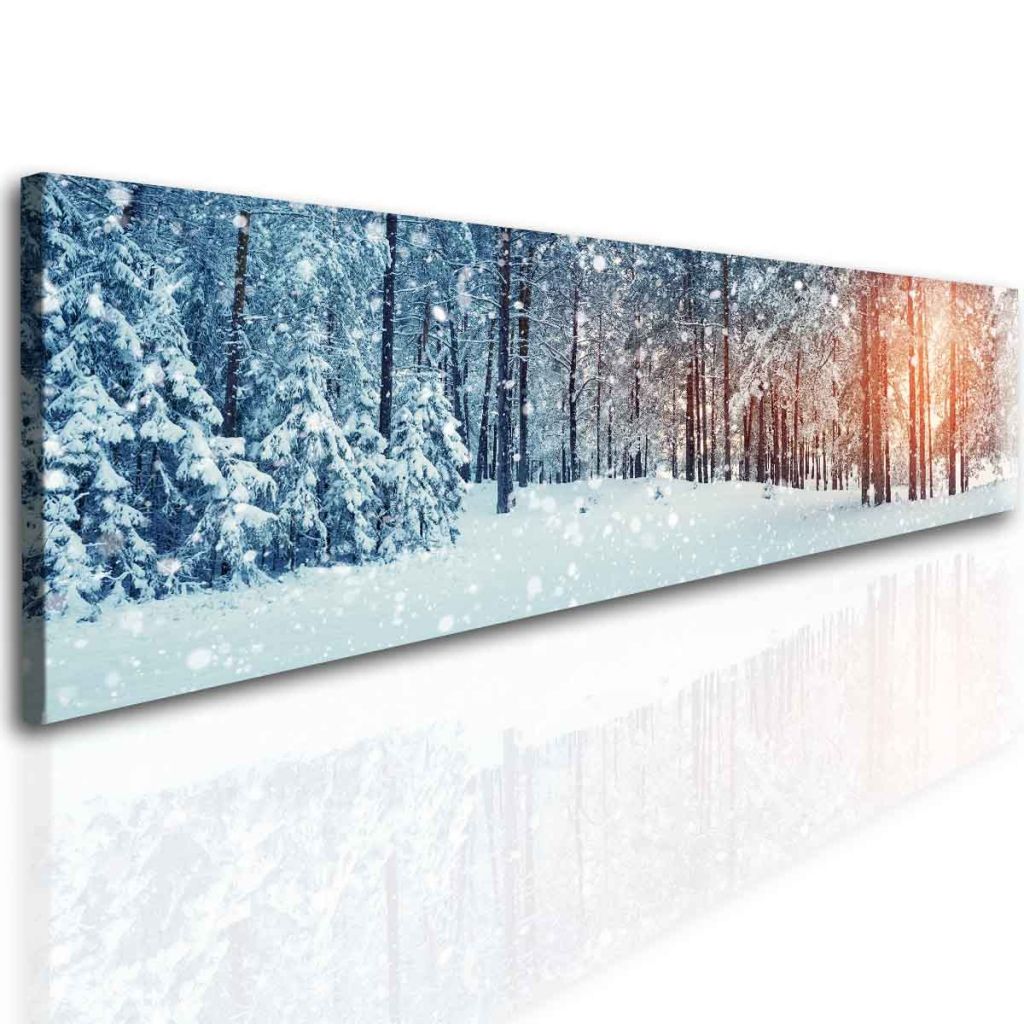 Obraz Les v zimě Velikost (šířka x výška): 160x40 cm - S-obrazy.cz