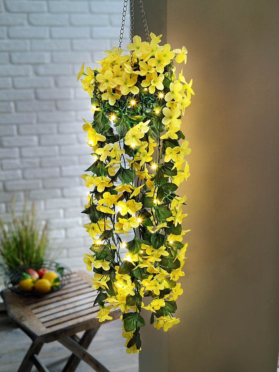 Weltbild Solární závěsná dekorace Magické květy, žlutá - Velký Košík