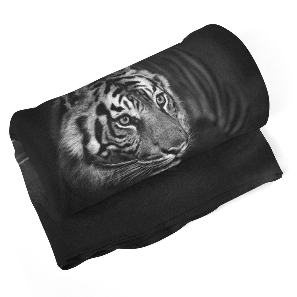 Deka SABLIO - Černobílý tygr 150x120 cm - E-shop Sablo s.r.o.