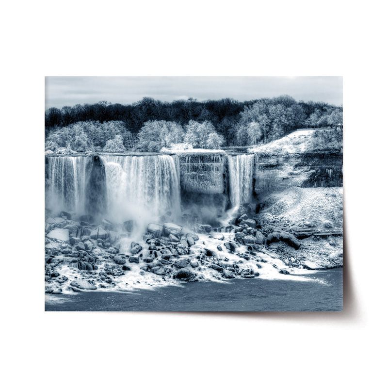 Plakát SABLIO - Černobílý vodopád 60x40 cm - E-shop Sablo s.r.o.