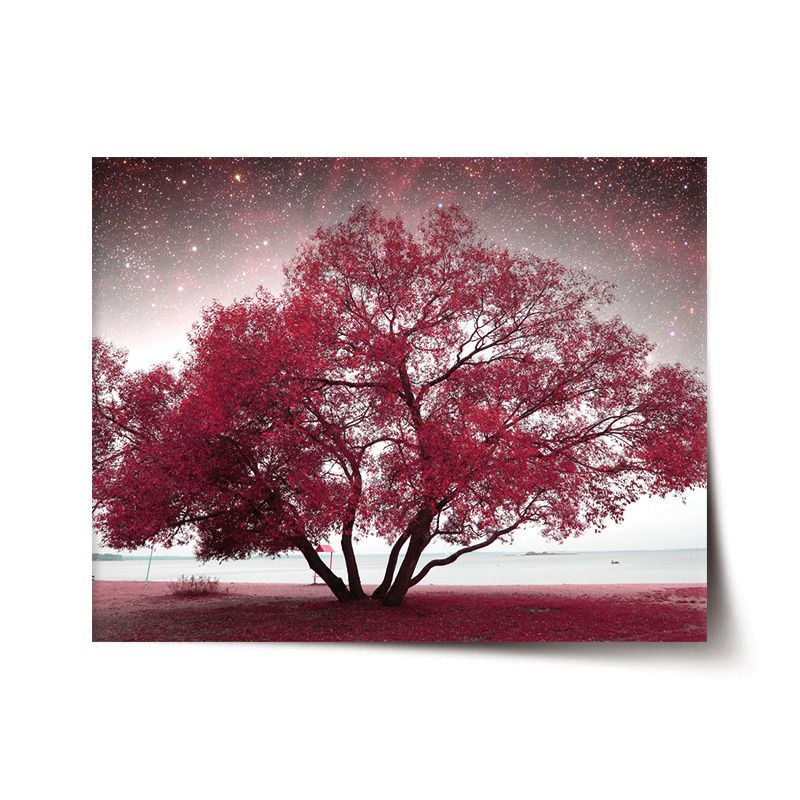 Plakát SABLIO - Červený strom 60x40 cm - E-shop Sablo s.r.o.