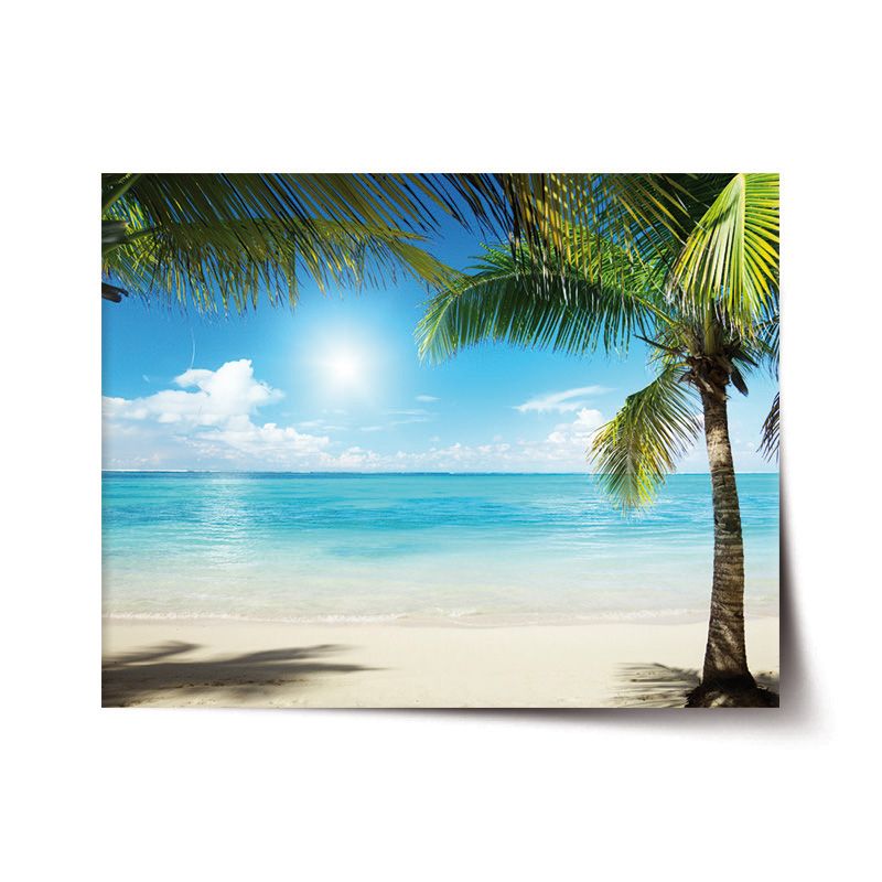 Plakát SABLIO - Pláž s palmami 60x40 cm - E-shop Sablo s.r.o.