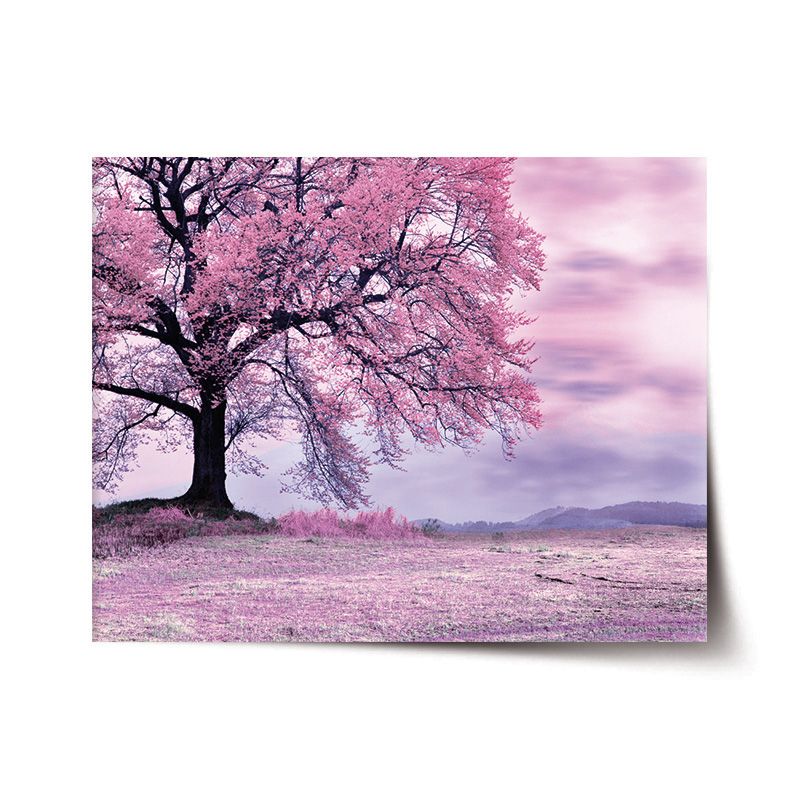 Plakát SABLIO - Růžový strom 60x40 cm - E-shop Sablo s.r.o.