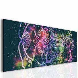 Obraz barevná magická mandala Velikost (šířka x výška): 150x50 cm