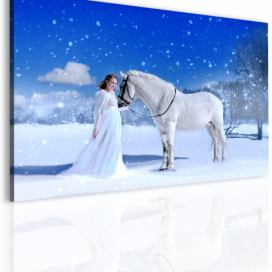 Obraz dívka a kůň Velikost (šířka x výška): 120x80 cm S-obrazy.cz