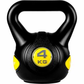 MOVIT Kettlebell činka - 4 kg, černá/žlutá