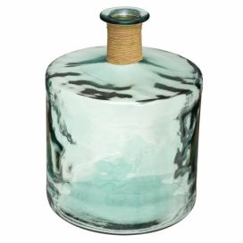 Atmosphera váza z recyklovaného skla, 45 cm, zelená
