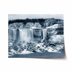 Plakát SABLIO - Černobílý vodopád 60x40 cm