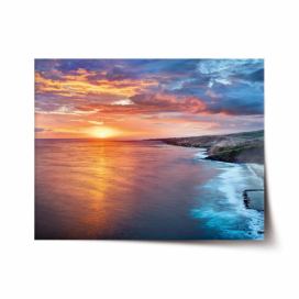 Plakát SABLIO - Západ slunce nad mořem 60x40 cm
