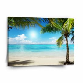 Obraz SABLIO - Pláž s palmami 150x110 cm