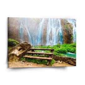 Obraz SABLIO - Posezení u vodopádu 150x110 cm