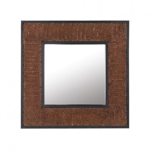 Nástěnné zrcadlo BOISE tmavé dřevo 60 x 60 cm Beliani.cz