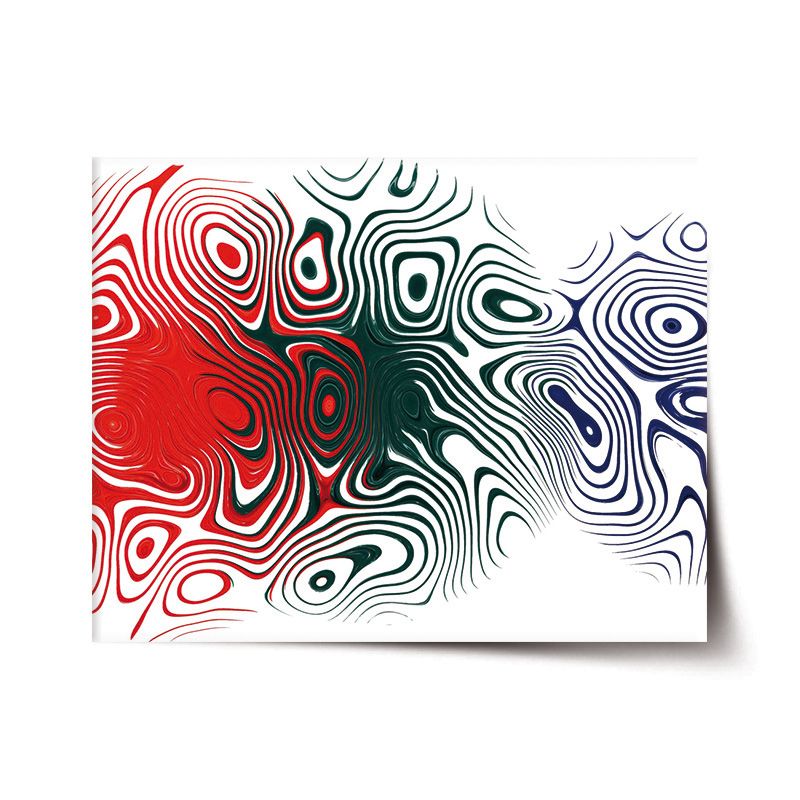 Plakát SABLIO - Dvoubarevná abstrakce 60x40 cm - E-shop Sablo s.r.o.
