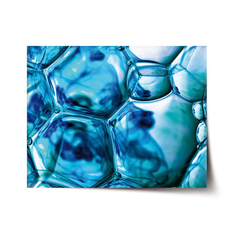 Plakát SABLIO - Modré bubliny 60x40 cm - E-shop Sablo s.r.o.