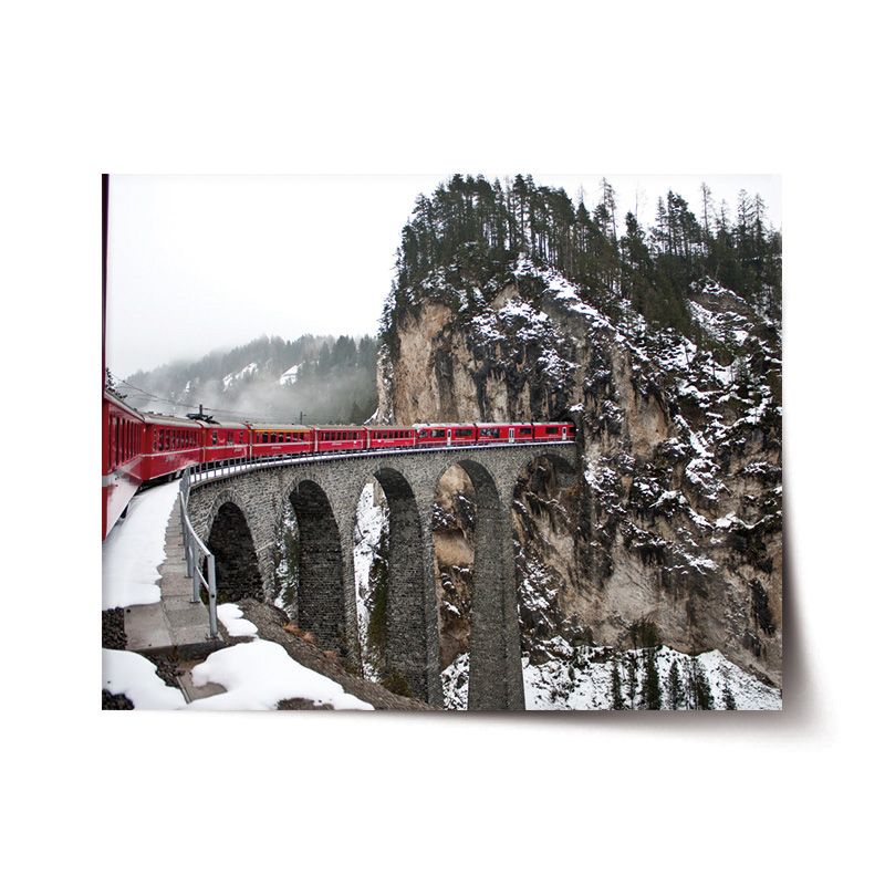 Plakát SABLIO - Vlak na mostě 2 60x40 cm - E-shop Sablo s.r.o.