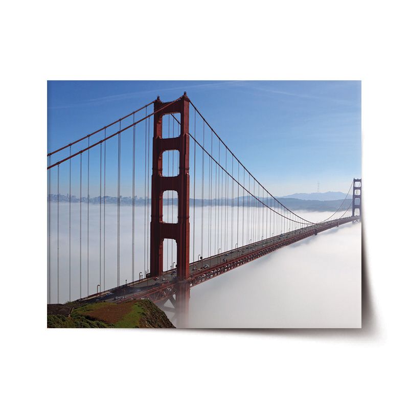 Plakát SABLIO - Golden Gate v mlze 60x40 cm - E-shop Sablo s.r.o.