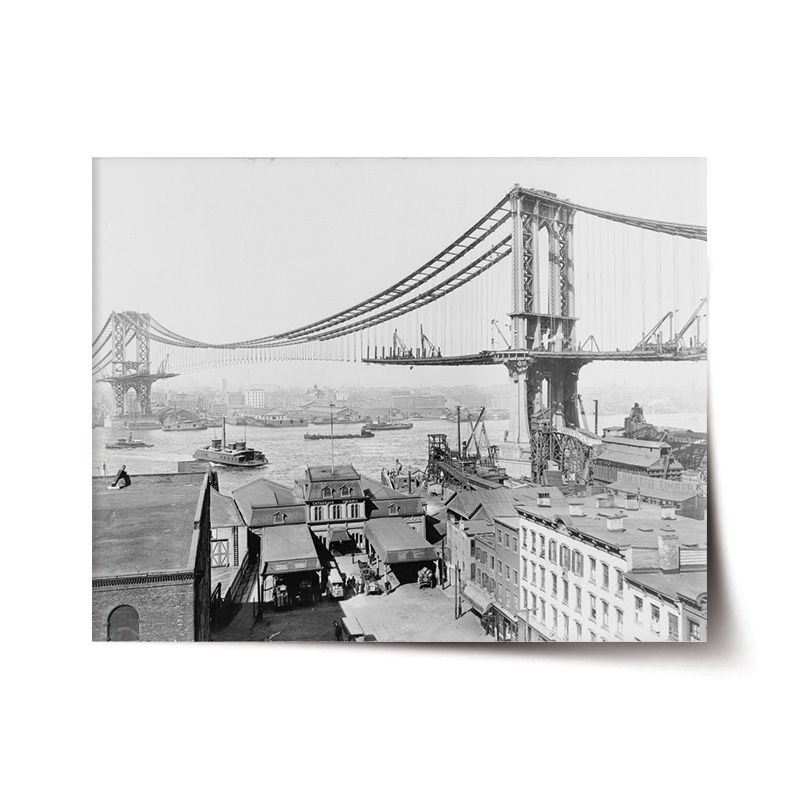 Plakát SABLIO - Stavba mostu 60x40 cm - E-shop Sablo s.r.o.
