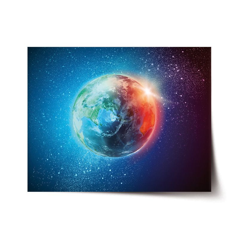 Plakát SABLIO - Země ve vesmíru 60x40 cm - E-shop Sablo s.r.o.