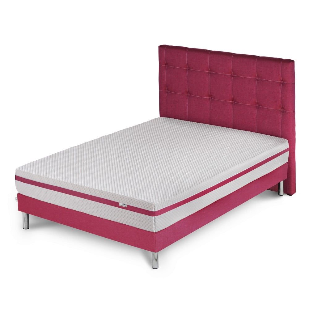 Růžová postel s matrací Stella Cadente Pluton Saches, 140 x 200  cm - Bonami.cz
