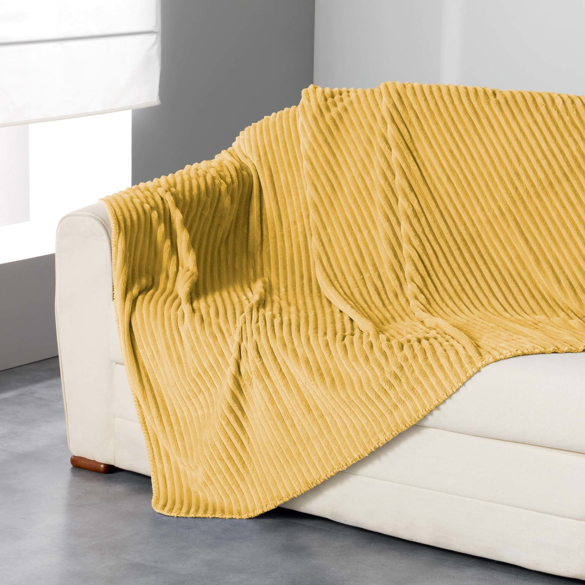ZELINE přehoz na postel, 125 x 150 cm, žlutá - EMAKO.CZ s.r.o.
