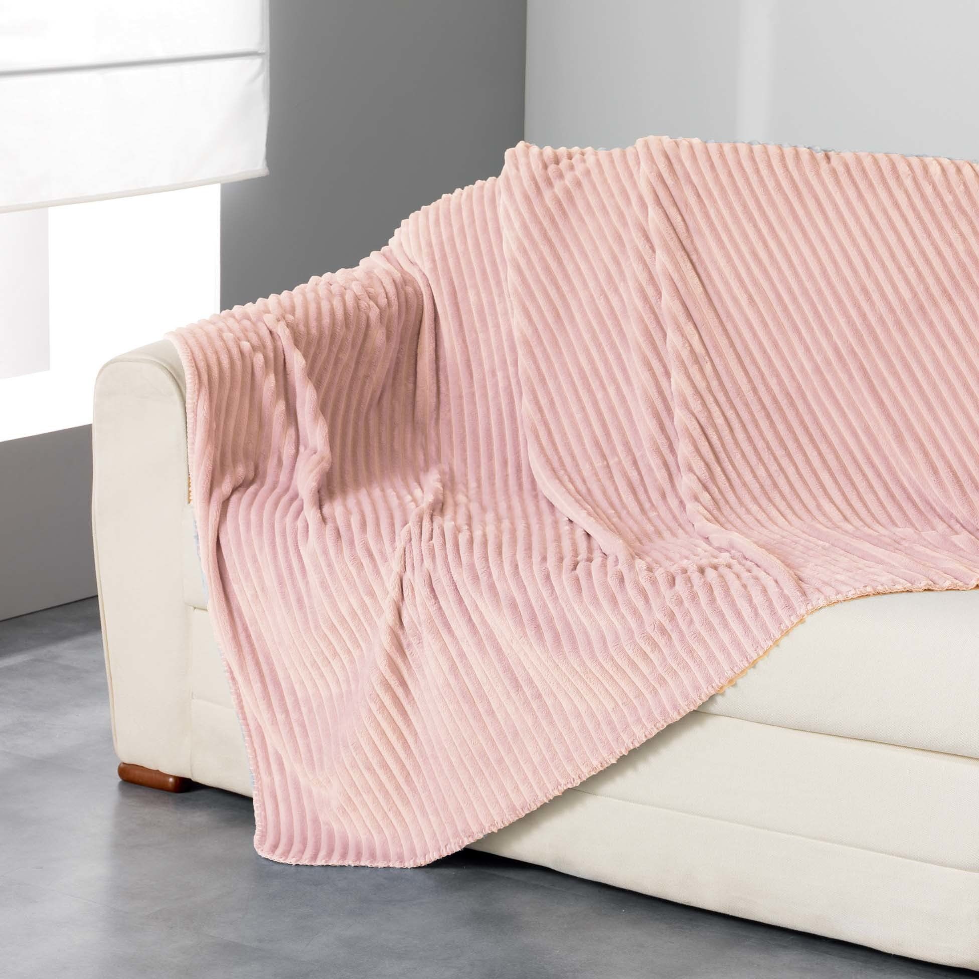 Douceur d\'intérieur Přehoz na postel, deka, růžová deka ZELINE  125 x 150 cm - EMAKO.CZ s.r.o.