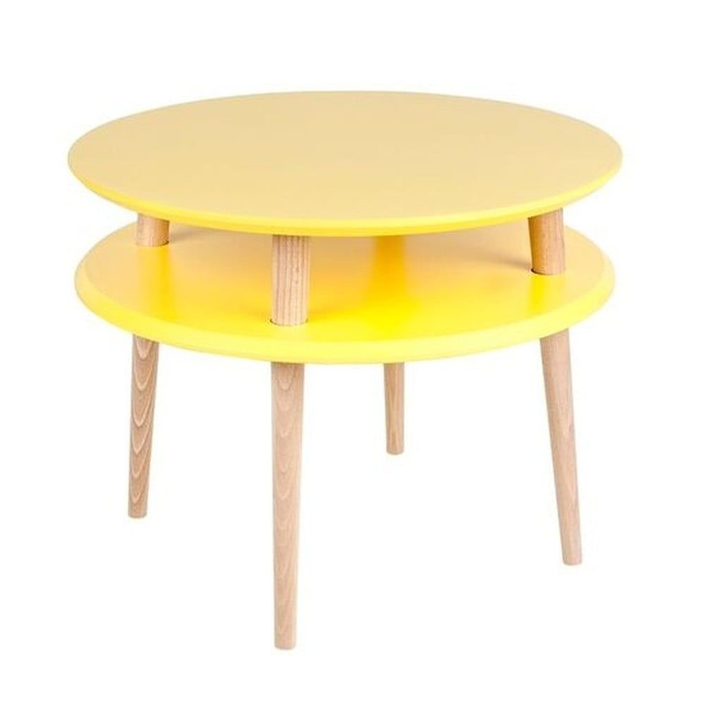 Žlutý konferenční stolek Ragaba UFO, ⌀ 57 cm - Bonami.cz