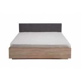 Manželská postel 160x200cm Arwen - dub sonoma/šedá