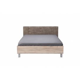 Manželská postel 180x200cm Ciri - dub šedý/šedá