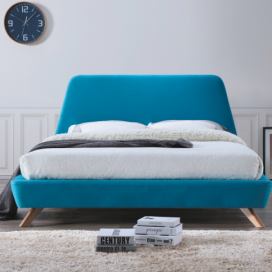 Čalouněná postel GANT 160 x 200 cm tyrkysová Matrace: Bez matrace