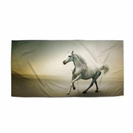 Ručník SABLIO - Bílý kůň 2 50x100 cm