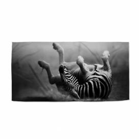 Ručník SABLIO - Válející se zebra 30x50 cm