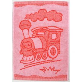 Dětský ručník BEBÉ mašinka červený 30x50 cm