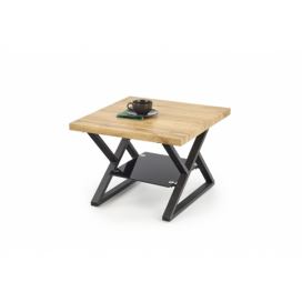 XENA Čtverec Konferenční stolek Černý / přírodní