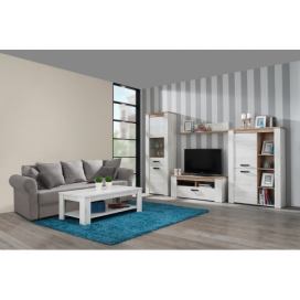 Malý obývací pokoj Henry - dub bílý/dub šedý