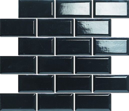Keramická mozaika Premium Mosaic černá 30x30 cm lesk MOS4595BK - Siko - koupelny - kuchyně