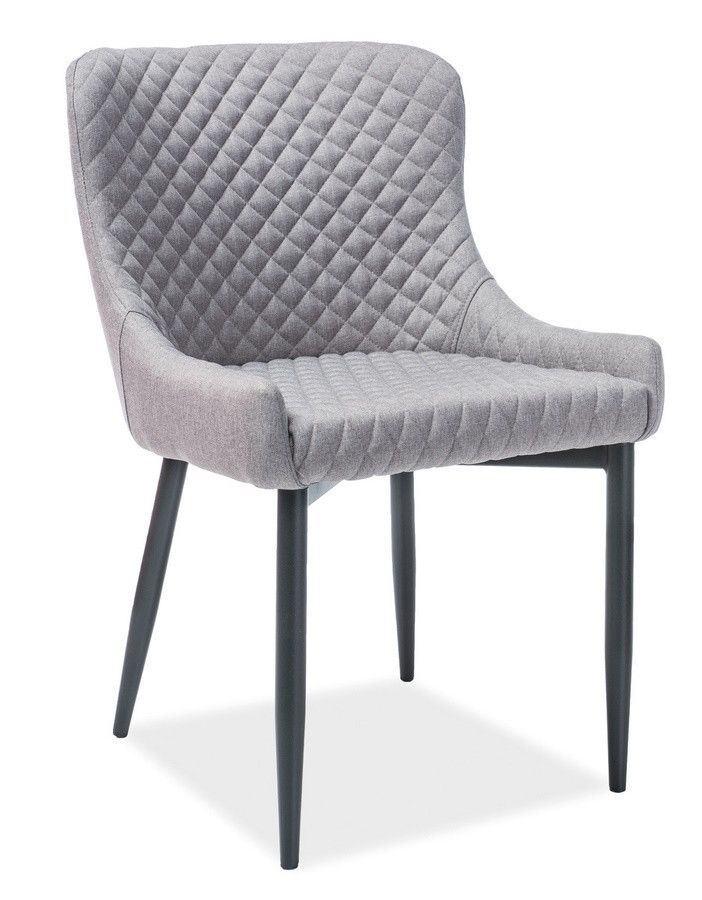 Casarredo Jídelní čalouněná židle COLIN B šedá/černá - ATAN Nábytek