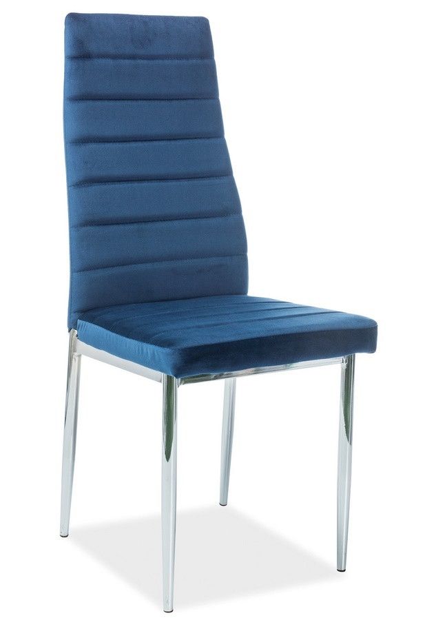Casarredo Jídelní čalouněná židle H-261 VELVET modrá - ATAN Nábytek