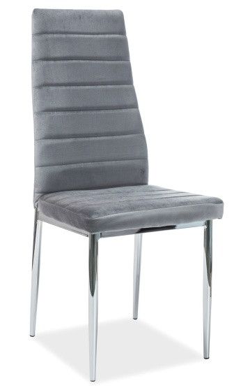 Casarredo Jídelní čalouněná židle H-261 VELVET šedá - ATAN Nábytek