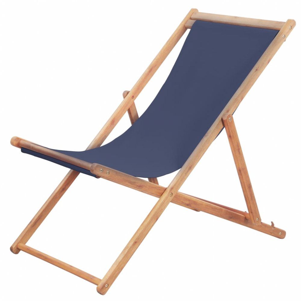 Skládací plážová židle látková Modrá - DEKORHOME.CZ