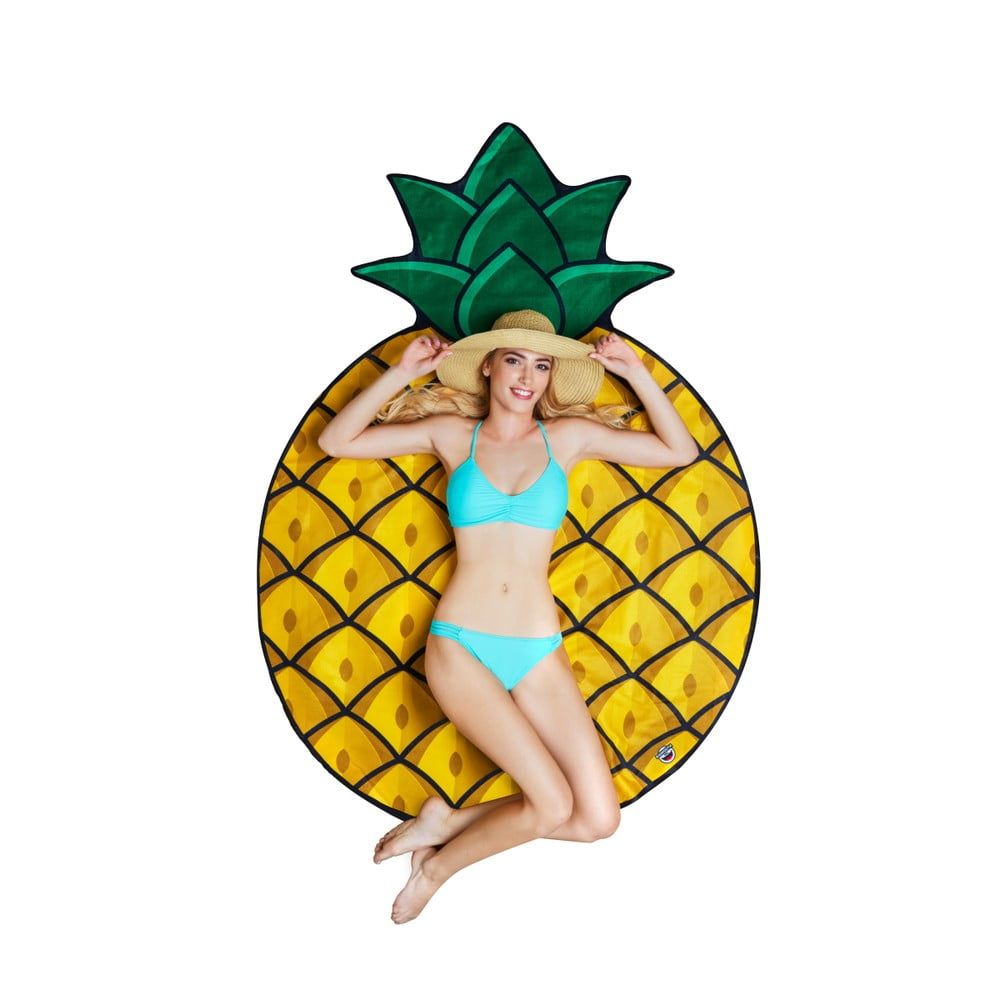 Plážová deka ve tvaru ananasu Big Mouth Inc., ⌀ 152 cm - Bonami.cz