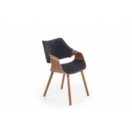 Židle čalouněná K396 ořechová / Černá