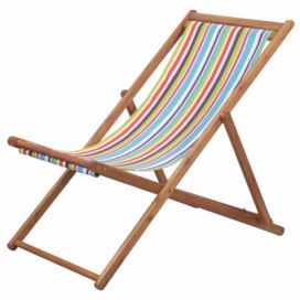 Skládací plážová židle látková Vícebarevné