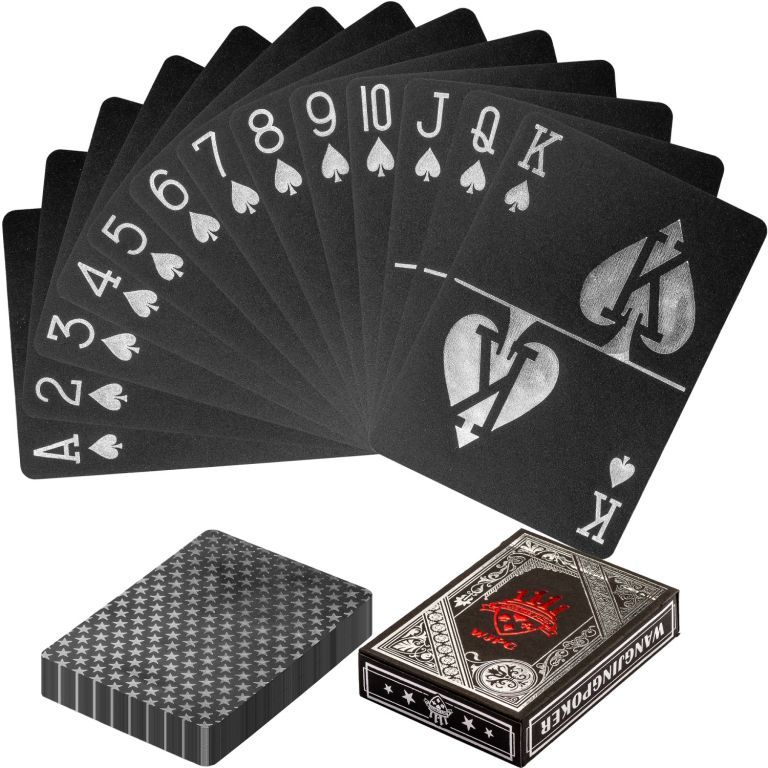 Tuin Poker karty plastové - černé/stříbrné - Kokiskashop.cz